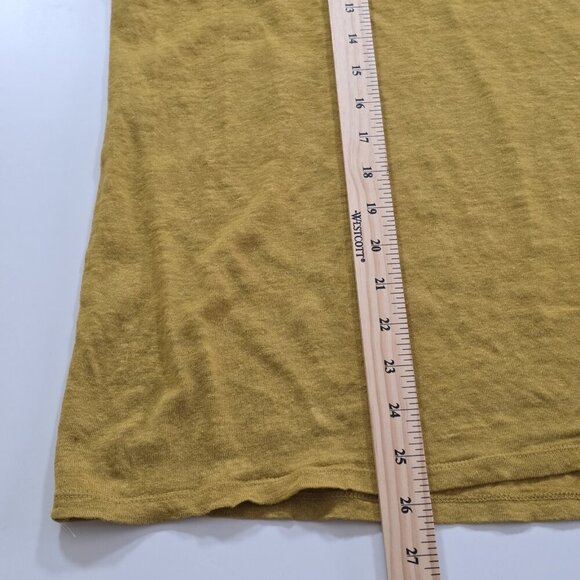 Eileen Fisher Top Womens 3X Yellow Mustard Tunic SS Round Neck Office Lagenlook - Picture 7 of 12